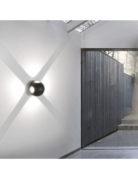 Aplique de Pared Lámpara LED Redonda 12W Ángulo de Luz 120° 6500K Luz Fría