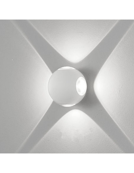 Aplique de Pared Lámpara LED Redonda 12W Ángulo de Luz 120° 6500K Luz Fría