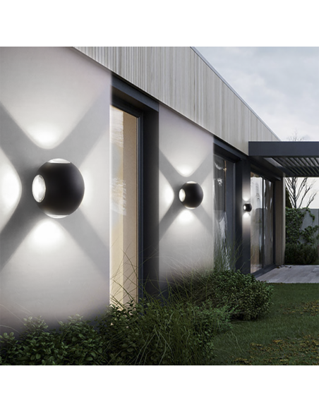 Aplique de Pared Lámpara LED Redonda 12W Ángulo de Luz 120° 6500K Luz Fría