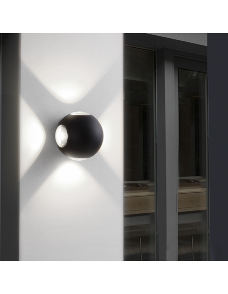 Aplique de Pared Lámpara LED Redonda 12W Ángulo de Luz 120° 6500K Luz Fría