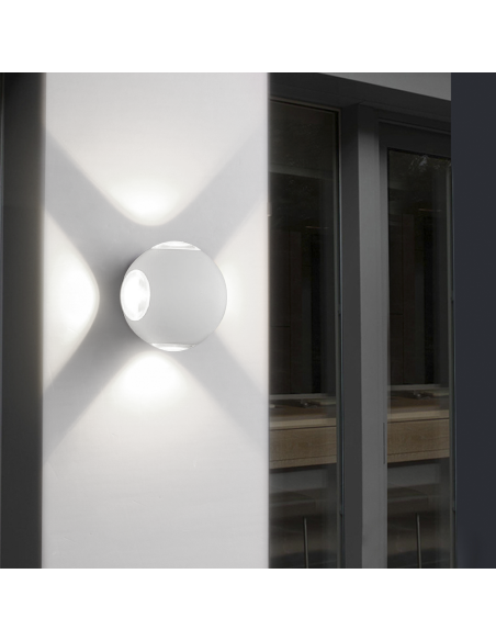 Aplique de Pared Lámpara LED Redonda 12W Ángulo de Luz 120° 6500K Luz Fría