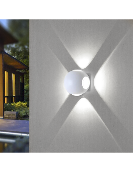 Aplique de Pared Lámpara LED Redonda 12W Ángulo de Luz 120° 6500K Luz Fría