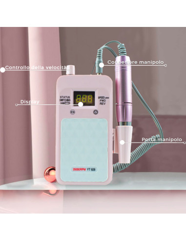 Mini fresa de uñas profesional 35000 RPM...