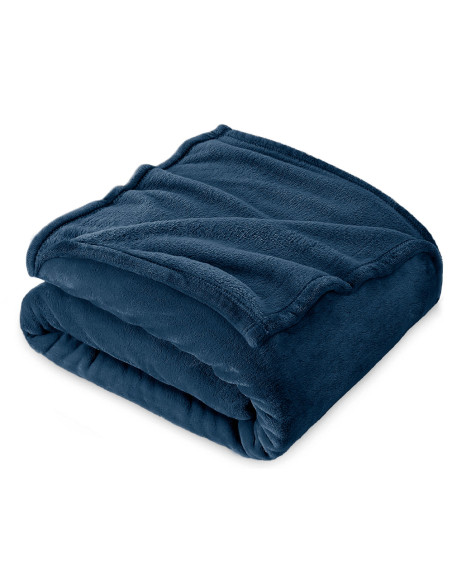 Manta lisa para cama matrimonial Barcellona 210x240 Manta de felpa muy suave