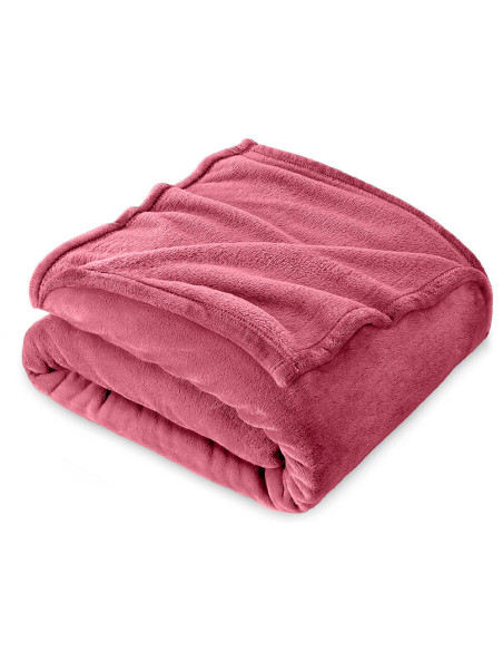 Manta lisa para cama matrimonial Barcellona 210x240 Manta de felpa muy suave