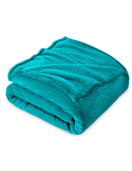 Manta lisa para cama matrimonial Barcellona 210x240 Manta de felpa muy suave