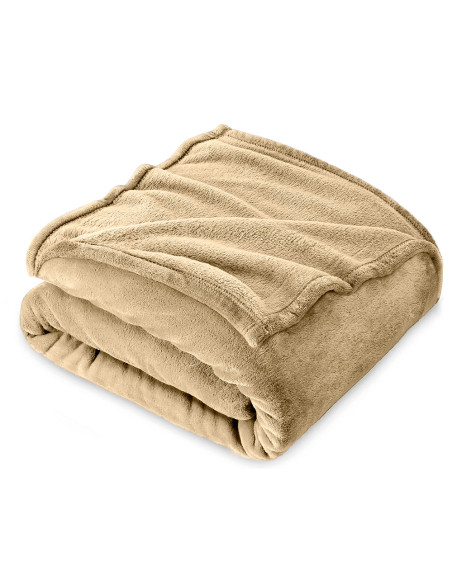 Manta lisa para cama matrimonial Barcellona 210x240 Manta de felpa muy suave