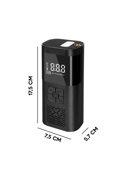 Mini compresor aire portátil y linterna recargable para Automóvil o bicicletas