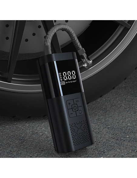 Mini compresor aire portátil y linterna recargable para Automóvil o bicicletas