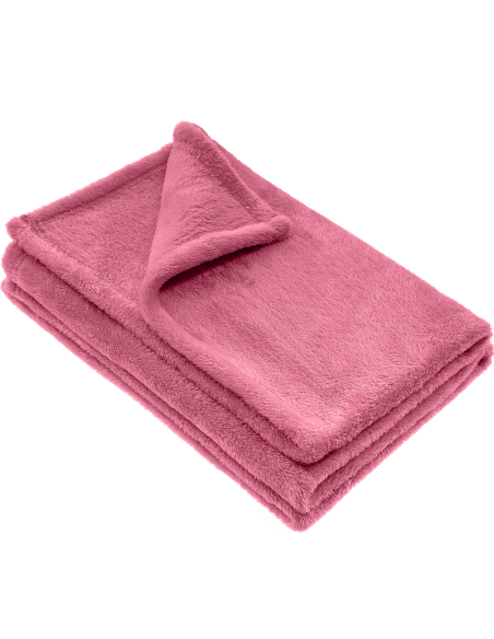 Manta felpa color liso cama individual Barcellona 230x160cm manta de felpa suave