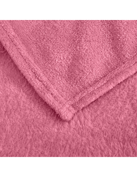 Manta felpa color liso cama individual Barcellona 230x160cm manta de felpa suave