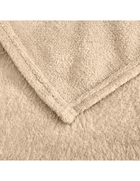 Manta felpa color liso cama individual Barcellona 230x160cm manta de felpa suave