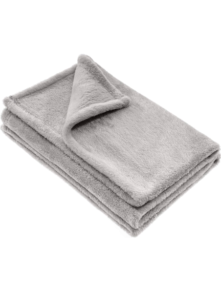 Manta felpa color liso cama individual Barcellona 230x160cm manta de felpa suave