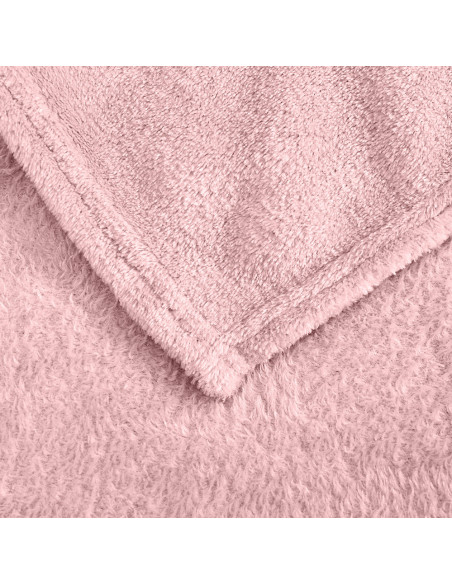 Manta felpa color liso cama individual Barcellona 230x160cm manta de felpa suave