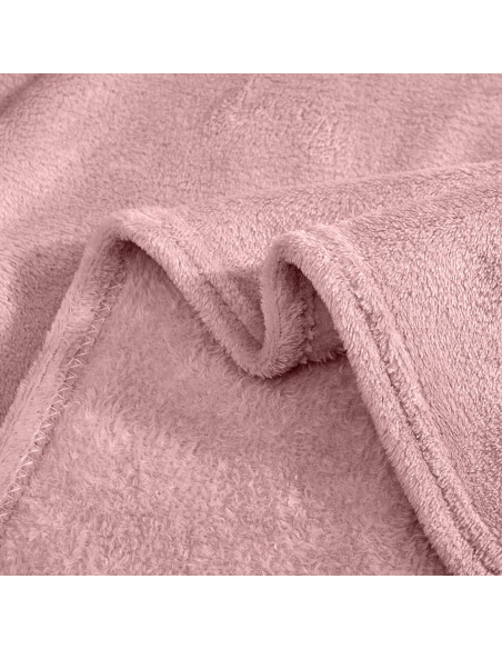 Manta felpa color liso cama individual Barcellona 230x160cm manta de felpa suave