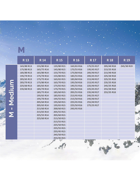 Pack 2 Cadenas de nieve tela Homologadas EN 16662 para neumáticos de automóviles