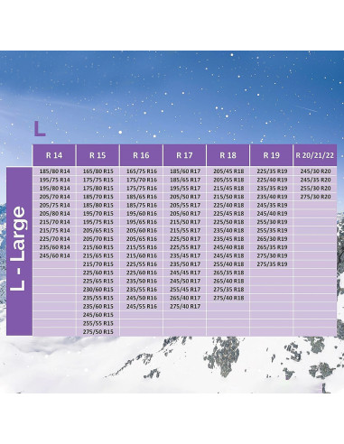 Pack 2 Cadenas de nieve tela Homologadas EN...