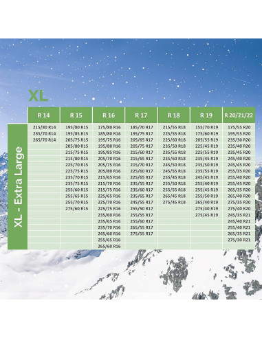 Pack 2 Cadenas de nieve tela Homologadas EN...