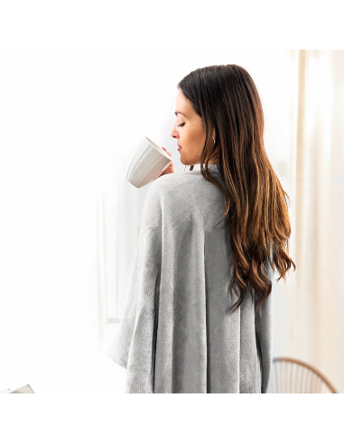 Mantilla con cordón para mujer suave y cálida...