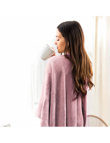 Mantilla con cordón para mujer suave y cálida...