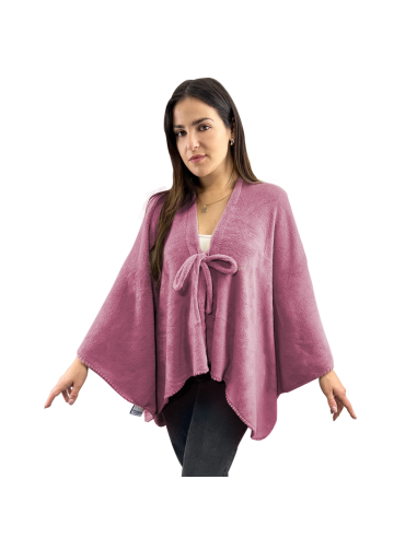 Mantilla con cordón para mujer suave y cálida...