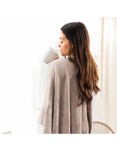 Mantilla con cordón para mujer suave y cálida...