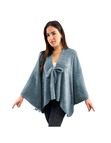 Mantilla con cordón para mujer suave y cálida...