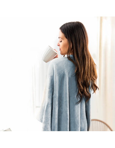 Mantilla con cordón para mujer suave y cálida...