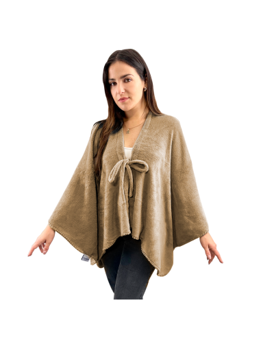 Mantilla con cordón para mujer suave y cálida...