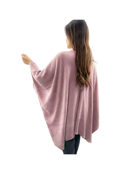 Mantilla con cordón para mujer suave y cálida para invierno en casa, talla única