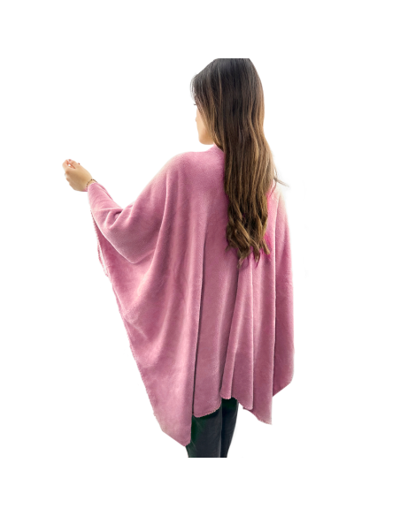 Mantilla con cordón para mujer suave y cálida para invierno en casa, talla única