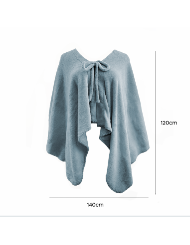 Mantilla con cordón para mujer suave y cálida...