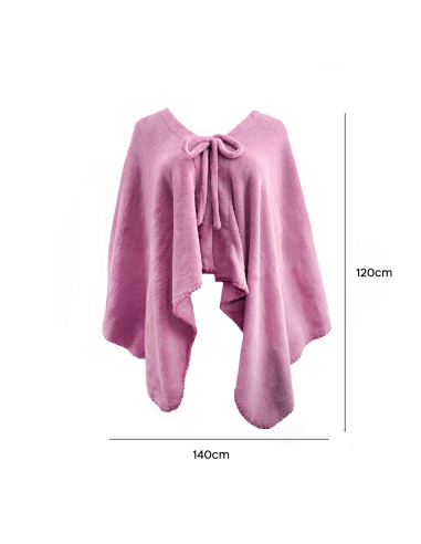 Mantilla con cordón para mujer suave y cálida...