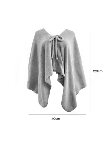 Mantilla con cordón para mujer suave y cálida...