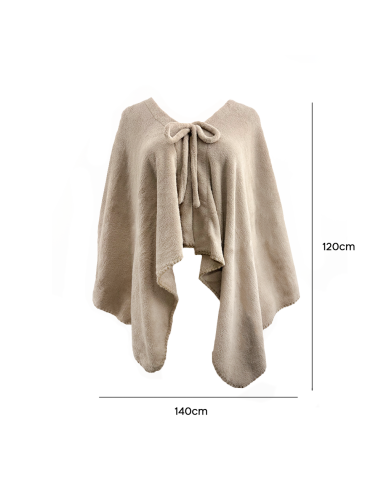 Mantilla con cordón para mujer suave y cálida...