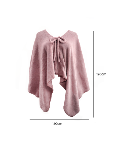 Mantilla con cordón para mujer suave y cálida...