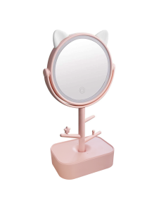 Espejo Cosmético con Luz LED Recargable para Mesa B0257... 2