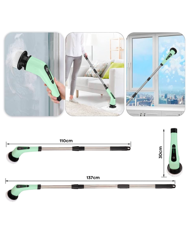 Cepillo Eléctrico Giratorio Inalámbrico 3 en 1...