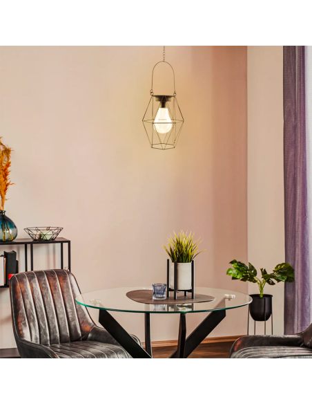 Linterna exterior con miniluces LED a Batería Lámpara Colgante Falsa