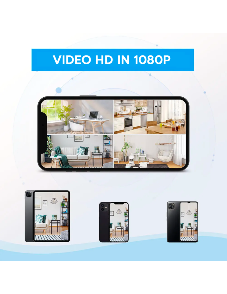 Mini Cámara Inalámbrica Portátil 4K HD Q-SX30  Control Remoto WiFi y APP