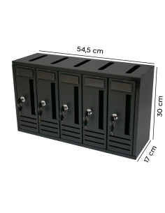 Buzón de condominio vertical Iron Grey Art.900 de 5... 2