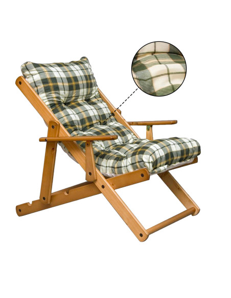 MAS011 Sillón de haya reclinable ArtLegno MAS 90x73x100h cm 2 colores