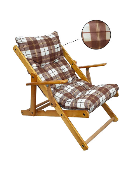 MAS011 Sillón de haya reclinable ArtLegno MAS 90x73x100h cm 2 colores