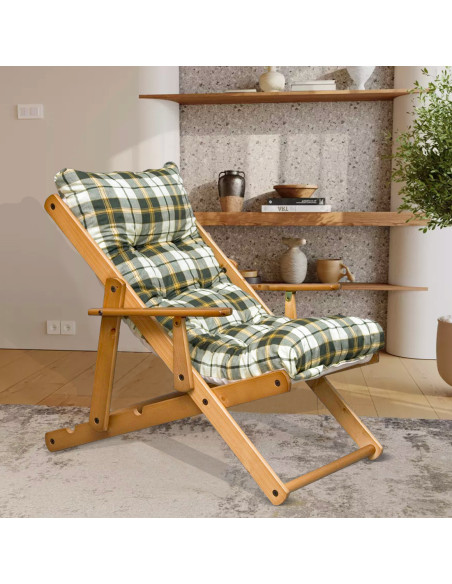 MAS011 Sillón de haya reclinable ArtLegno MAS 90x73x100h cm 2 colores