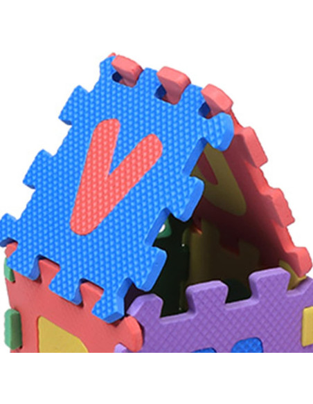 Tapete rompecabezas para niños, 10 piezas ensamblables, con letras 29.5x29.5 cm