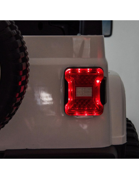 Jeep Wrangler niños 12V BIPOSTO control remoto luces y sonidos Pantalla MP4