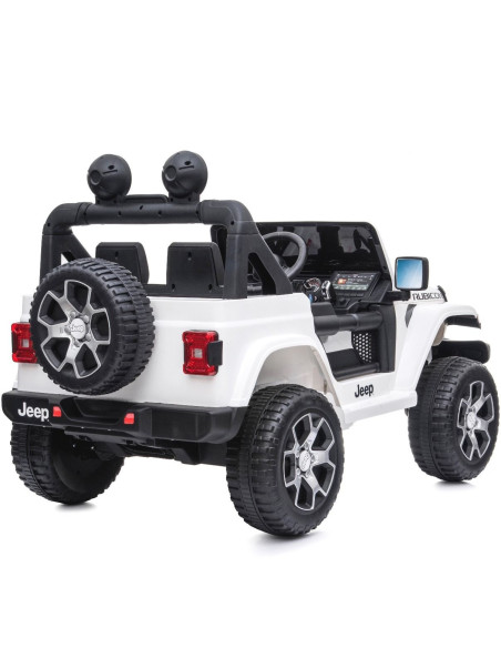 Jeep Wrangler niños 12V BIPOSTO control remoto luces y sonidos Pantalla MP4
