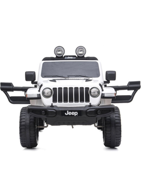 Jeep Wrangler niños 12V BIPOSTO control remoto luces y sonidos Pantalla MP4