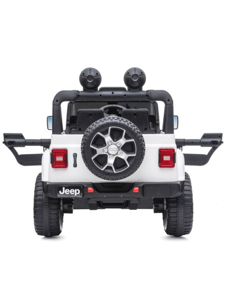 Jeep Wrangler niños 12V BIPOSTO control remoto luces y sonidos Pantalla MP4