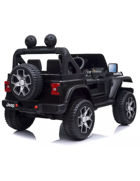 Jeep Wrangler niños 12V BIPOSTO control remoto luces y sonidos Pantalla MP4